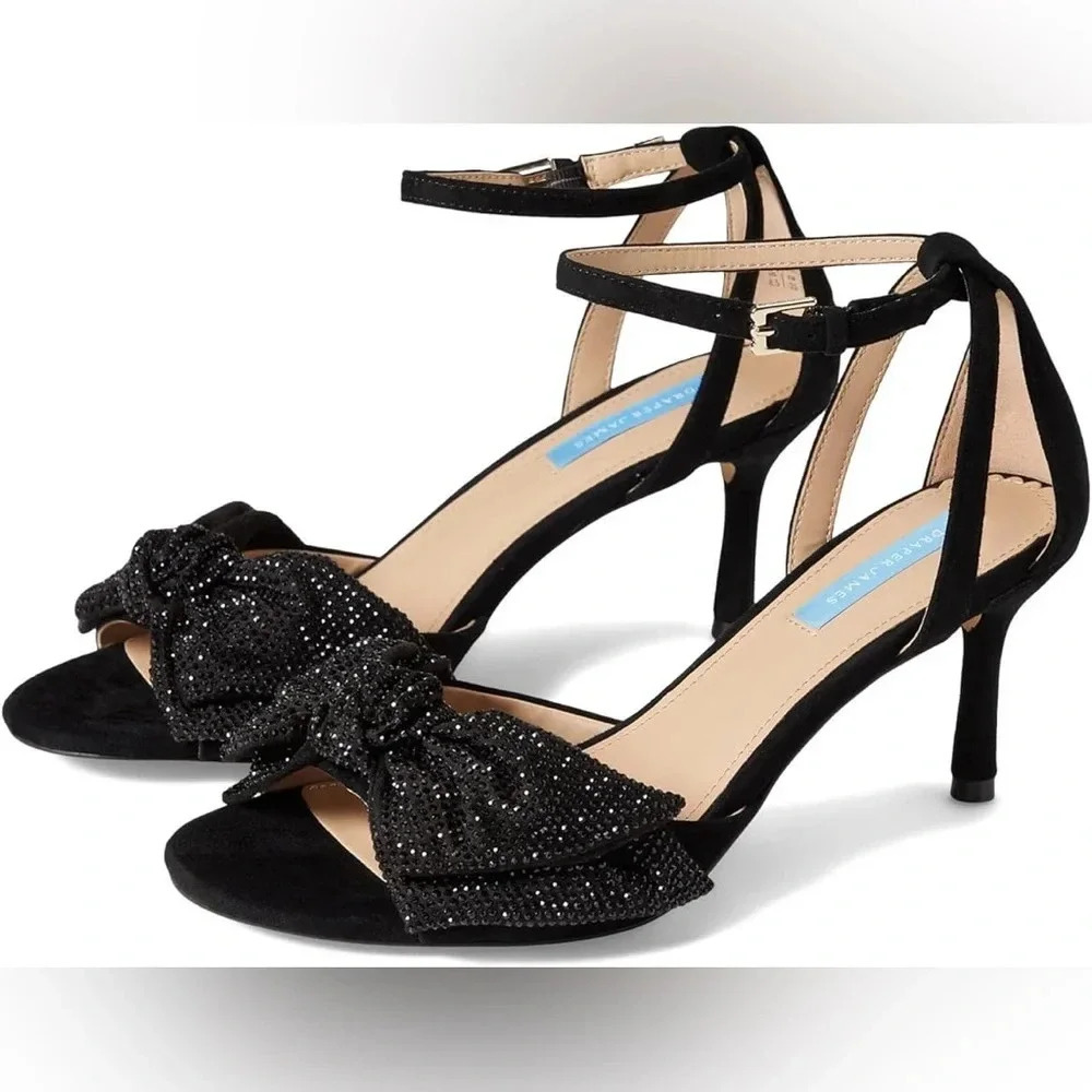 NWOT Draper James Livia Belle Meade Black Bow Heels
